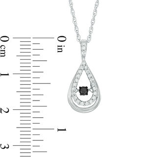 Unstoppable Love™ 0.18 CT. T.W. Enhanced Black and White Diamond Teardrop Pendant in Sterling Silver|Peoples Jewellers
