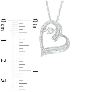 Unstoppable Love™ 0.11 CT. T.W. Diamond Tilted Heart Pendant in Sterling Silver|Peoples Jewellers