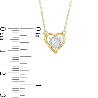 0.20 CT. Diamond Solitaire Heart Necklace in 10K Gold|Peoples Jewellers