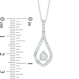 0.33 CT. T.W. Diamond Teardrop Pendant in 10K White Gold|Peoples Jewellers