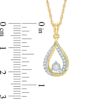 0.16 CT. T.W. Diamond Teardrop Pendant in 10K Gold|Peoples Jewellers