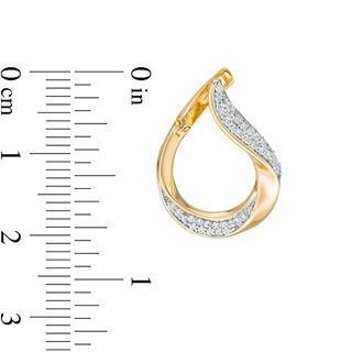 0.31 CT. T.W. Diamond Flat Front Twist Earrings in 10K Gold|Peoples Jewellers