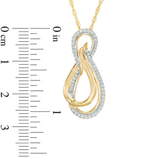 0.23 CT. T.W. Diamond Double Infinity Loop Pendant in 10K Gold|Peoples Jewellers