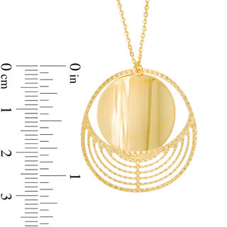 Made in Italy Diamond-Cut Coin Pendant in 10K Gold - 19"|Peoples Jewellers