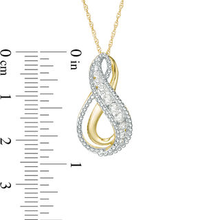 0.33 CT. T.W. Diamond Double Infinity Pendant in 10K Gold|Peoples Jewellers