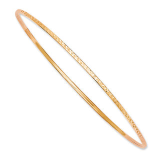 Diamond-Cut Slip-On Bangle in 14K Rose Gold|Peoples Jewellers
