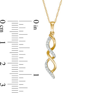 0.10 CT. T.W. Diamond Flame Pendant in 10K Gold|Peoples Jewellers