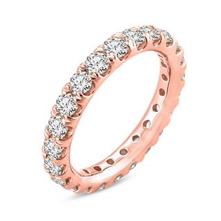 1.95 CT. T.W. Diamond Eternity Wedding Band in 14K Rose Gold|Peoples Jewellers