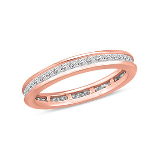 0.95 CT. T.W. Princess-Cut Diamond Eternity Wedding Band in 14K Rose Gold|Peoples Jewellers