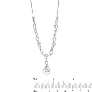 1.00 CT. T.W. Composite Diamond Teardrop Infinity Necklace in 10K White Gold - 17"|Peoples Jewellers