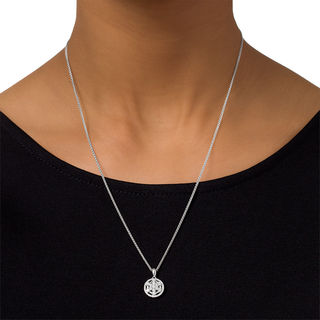 0.45 CT. T.W. Diamond Wheel Bolo Necklace in Sterling Silver - 30"|Peoples Jewellers