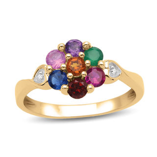 flower birthstone ring