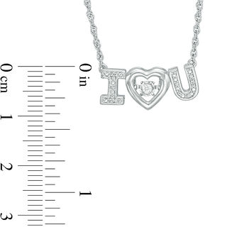 Unstoppable Love™ Diamond Accent "I Heart U" Necklace in Sterling Silver|Peoples Jewellers
