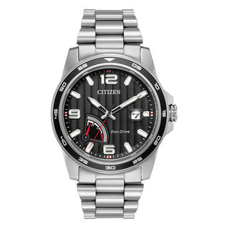 Men's Citizen Eco-Drive® PRT Watch with Black Dial (Model: AW7030-57E)|Peoples Jewellers
