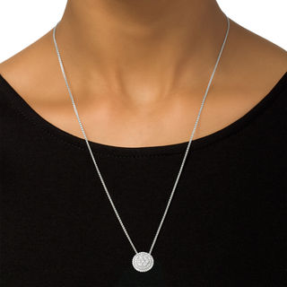 0.45 CT. T.W. Composite Diamond Double Frame Bolo Necklace in Sterling Silver - 30"|Peoples Jewellers
