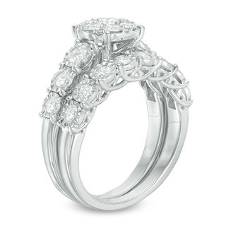 1.25 CT. T.W. Composite Diamond Bridal Set in 10K White Gold|Peoples Jewellers