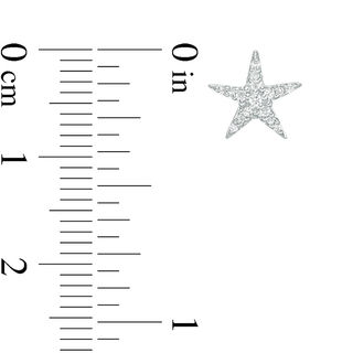 0.15 CT. T.W. Diamond Starfish Stud Earrings in Sterling Silver|Peoples Jewellers