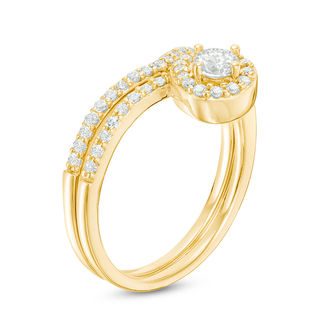 0.60 CT. T.W. Diamond Swirl Bridal Set in 10K Gold|Peoples Jewellers