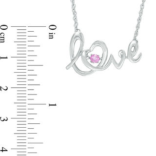 Unstoppable Love™ Lab-Created Pink Sapphire "love" Necklace in Sterling Silver|Peoples Jewellers
