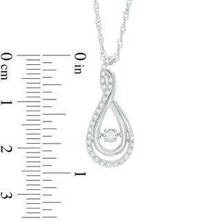Unstoppable Love™ 0.15 CT. T.W. Diamond Woven Teardrop Pendant in Sterling Silver|Peoples Jewellers