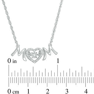Unstoppable Love™ 0.04 CT. T.W. Diamond "MOM" Heart Necklace in Sterling Silver|Peoples Jewellers