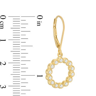 0.30 CT. T.W. Diamond Open Circle Drop Earrings in 10K Gold|Peoples Jewellers