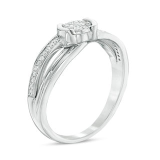 0.085 CT. T.W. Composite Diamond Promise Ring in Sterling Silver|Peoples Jewellers