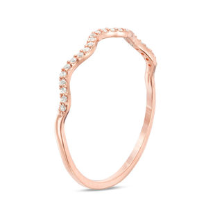0.065 CT. T.W. Diamond Wave Band in 10K Rose Gold|Peoples Jewellers