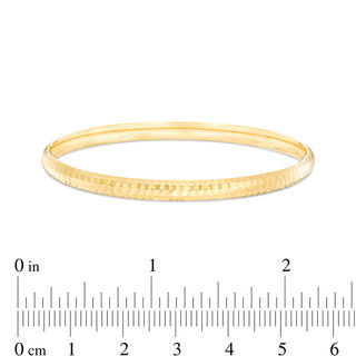 6.0mm Hammered Bangle in 14K Gold|Peoples Jewellers