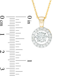 Unstoppable Love™ 6.5mm Lab-Created White Sapphire Circle Pendant in Sterling Silver with 14K Gold Plate|Peoples Jewellers
