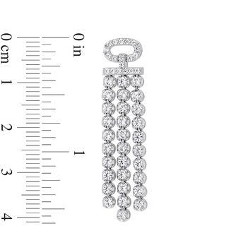 Lab-Created White Sapphire Chandelier Drop Earrings in Sterling Silver|Peoples Jewellers
