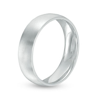 Men's 6.0mm Brushed Wedding Band in Stainless Steel|Peoples Jewellers