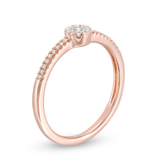 0.10 CT. T.W. Diamond Frame Ring in 10K Rose Gold|Peoples Jewellers