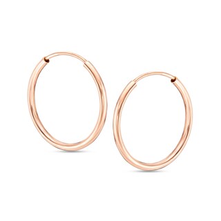 20.0mm Endless Hoop Earrings in 14K Rose Gold|Peoples Jewellers