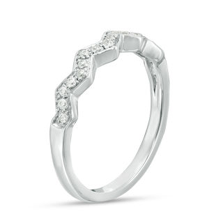 0.085 CT. T.W. Diamond Zig-Zag Band in 10K White Gold|Peoples Jewellers