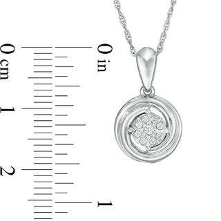 0.065 CT. T.W. Diamond Swirl Pendant in Sterling Silver|Peoples Jewellers