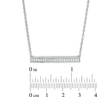 0.18 CT. T.W. Diamond Bar Necklace in Sterling Silver - 17"|Peoples Jewellers