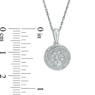 0.115 CT. T.W. Diamond Swirl Pendant in 10K White Gold|Peoples Jewellers