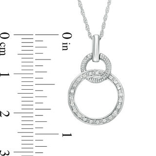 0.04 CT. T.W. Diamond Interlocking Circles Pendant in Sterling Silver|Peoples Jewellers