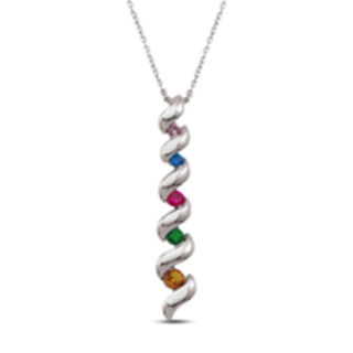 Mothers birthstone necklace 5 shop stones