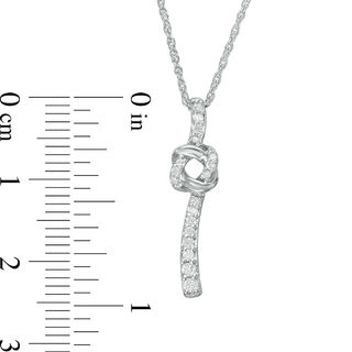 0.145 CT. T.W. Diamond Love Knot Pendant in Sterling Silver|Peoples Jewellers