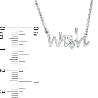 "wish" Necklace in Sterling Silver - 17"|Peoples Jewellers