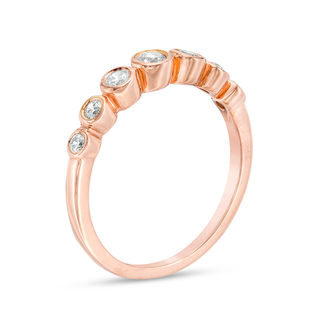 0.23 CT. T.W. Diamond Bubble Stackable Band in 10K Rose Gold|Peoples Jewellers