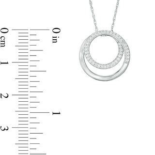0.117 CT. T.W. Diamond Spiral Open Circle Pendant in Sterling Silver|Peoples Jewellers