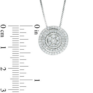 Convertibilities 0.47 CT. T.W. Composite Diamond Circle Three-in-One Pendant in 10K White Gold|Peoples Jewellers
