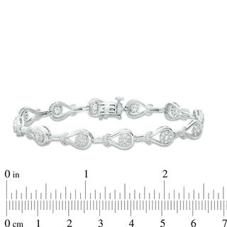 0.95 CT. T.W. Composite Diamond Loop Bracelet in Sterling Silver|Peoples Jewellers