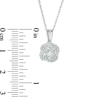 0.23 CT. T.W. Diamond Swirl Pendant in 10K White Gold|Peoples Jewellers