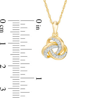 0.085 CT. T.W. Diamond Love Knot Pendant in 10K Gold|Peoples Jewellers