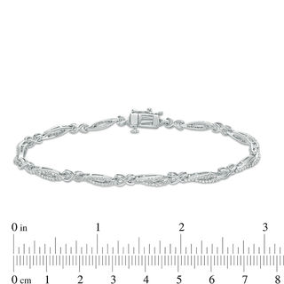 1.01 CT. T.W. Diamond Infinity Station Bracelet in 10K White Gold|Peoples Jewellers