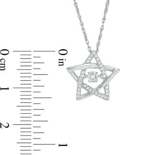 Unstoppable Love™ 0.086 CT. T.W. Diamond Star Pendant in Sterling Silver|Peoples Jewellers